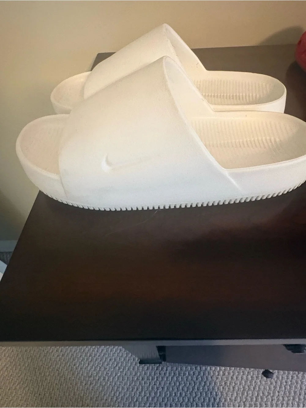 Nike White Stacked Slides M7/W9